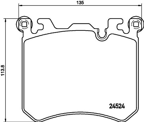 HELLA PAGID stabdžių trinkelių rinkinys, diskinis stabdys 8DB 355 020-431